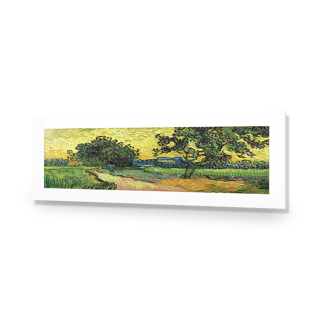 Landscape At Twilight - Van Gogh, Long Acrylic Print Art - Wall Art Designs - 1708_AL_H WAD_AP - 030 - MAT_60x20_NONE