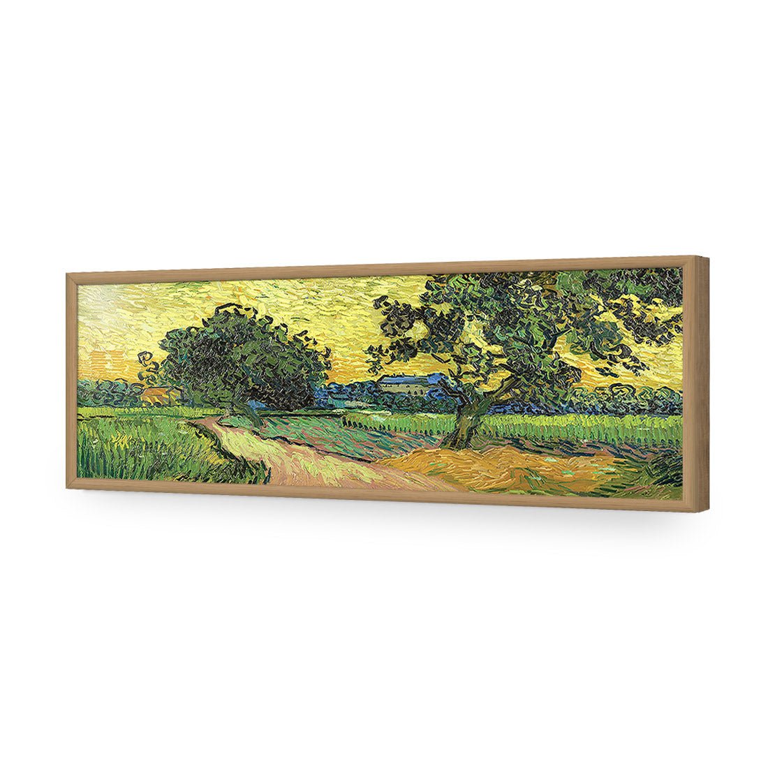 Landscape At Twilight - Van Gogh, Long Acrylic Print Art - Wall Art Designs - 1708_AL_H WAD_AP - 030 - EDG_60x20_S - 2538 - OAK