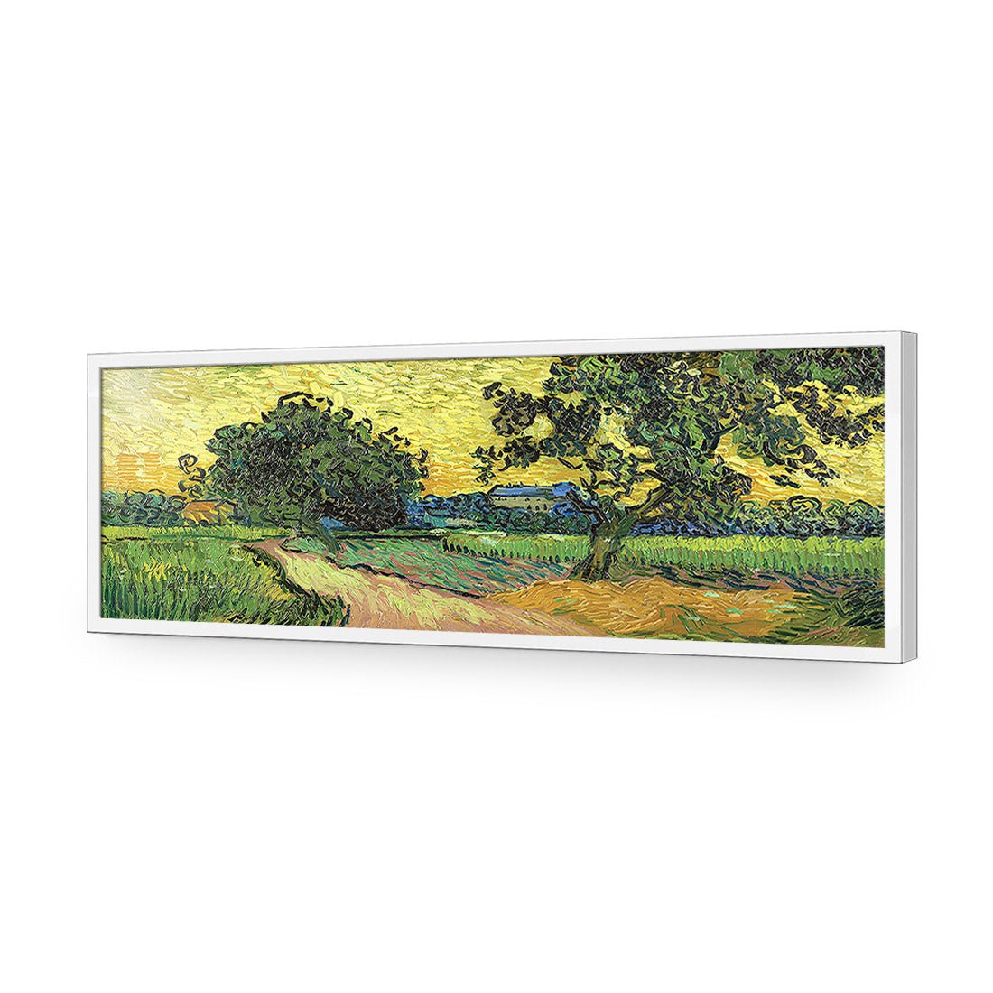 Landscape At Twilight - Van Gogh, Long Acrylic Print Art - Wall Art Designs - 1708_AL_H WAD_AP - 030 - EDG_60x20_S - 2538 - WHT