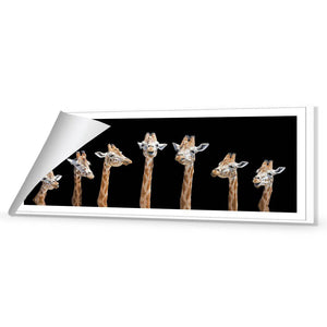Laughing Giraffes | Classic Canvas | No Frame | Rolled Canvas