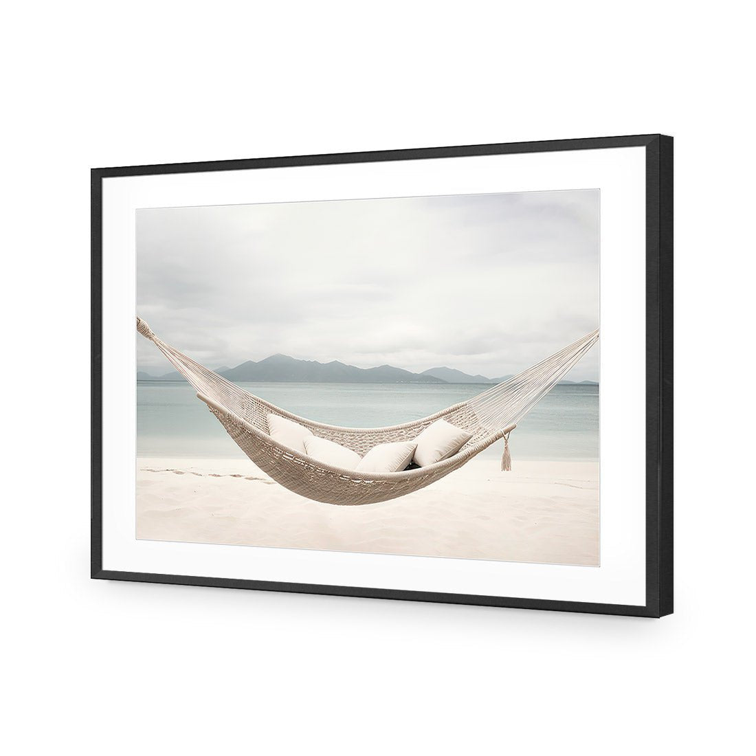 Lazy Beach Day - Wall Art Designs - WH_1174_AR_H CAF_AP - 030 - MAT_45x30_S - 2538 - BLK