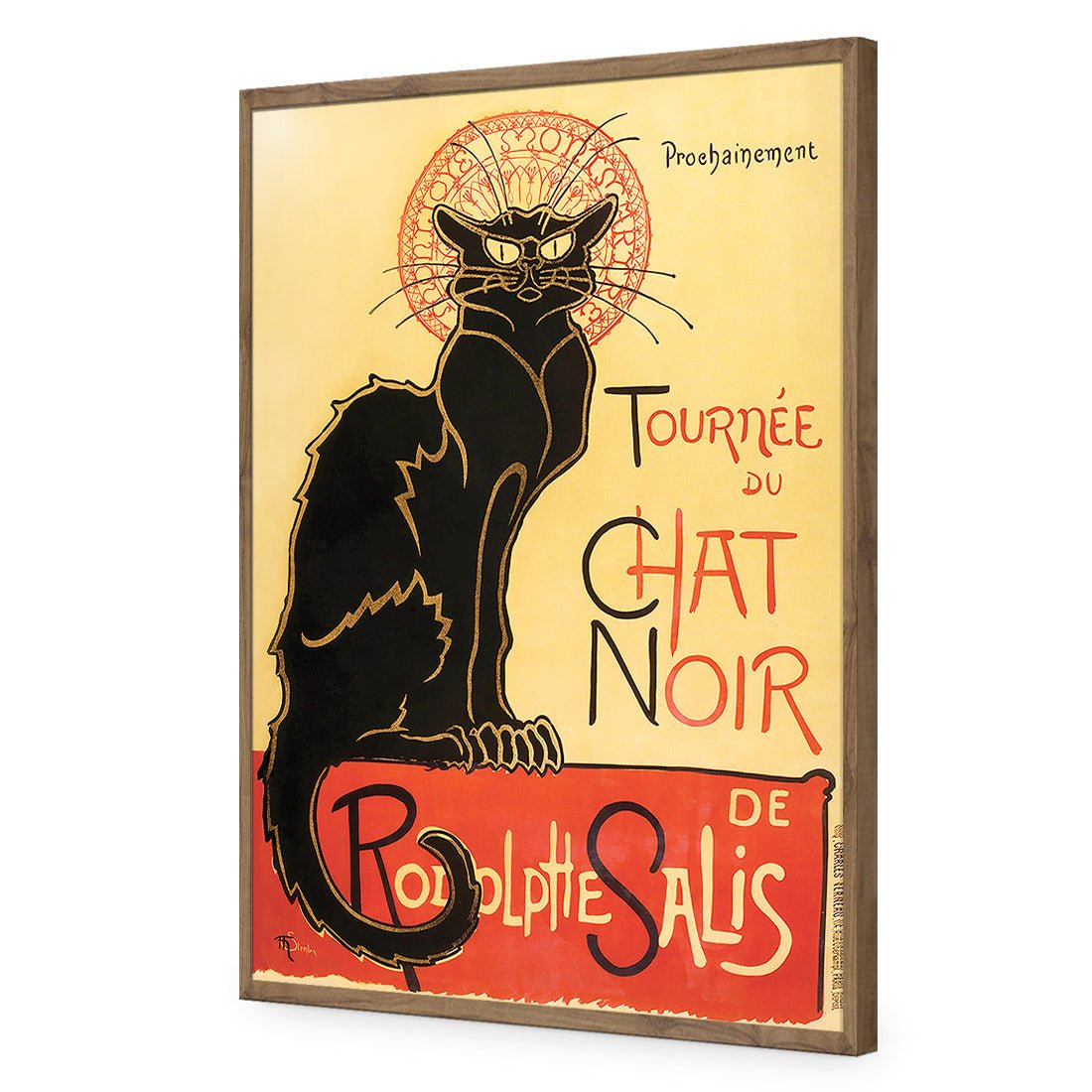 Le Chat Noir By Steinlen | Standard Acrylic | Flat Frame No Border | Natural
