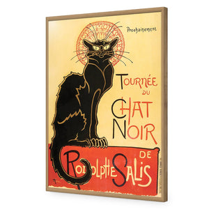 Le Chat Noir By Steinlen | Standard Acrylic | Flat Frame No Border | Oak