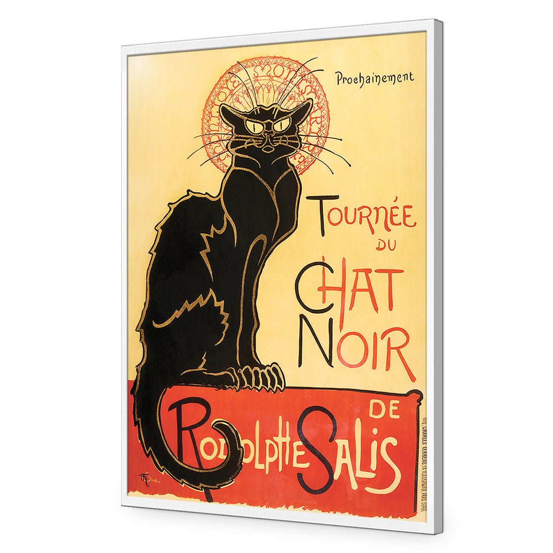 Le Chat Noir By Steinlen | Standard Acrylic | Flat Frame No Border | White