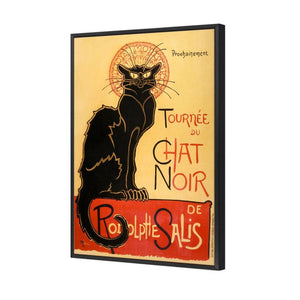 Le Chat Noir By Steinlen | Standard Canvas | Floating Frame | Black