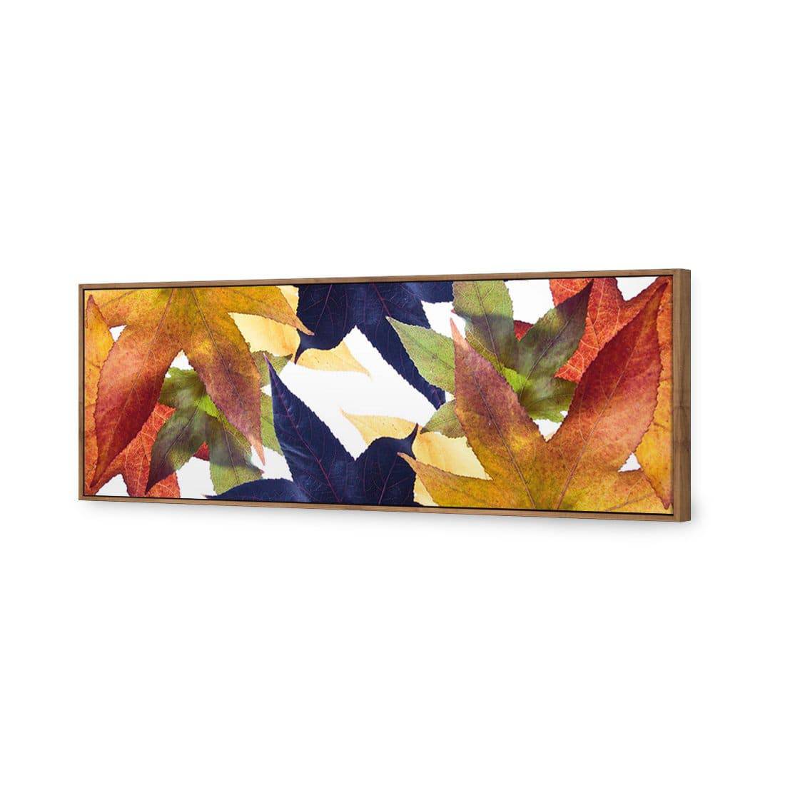 Leaf Kaleidoscope, Long | Classic Canvas | Floating Frame | Natural