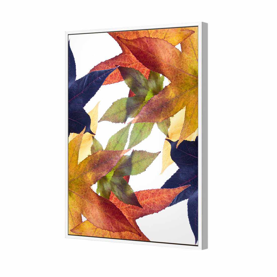 Leaf Kaleidoscope, Rectangle | Standard Canvas | Floating Frame | White