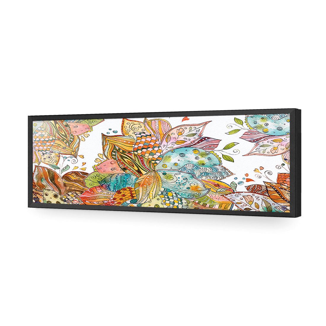 Leaf Relief (long) - Wall Art Designs - 2512_AL_H WAD_AP - 030 - EDG_90x30_S - 2538 - BLK