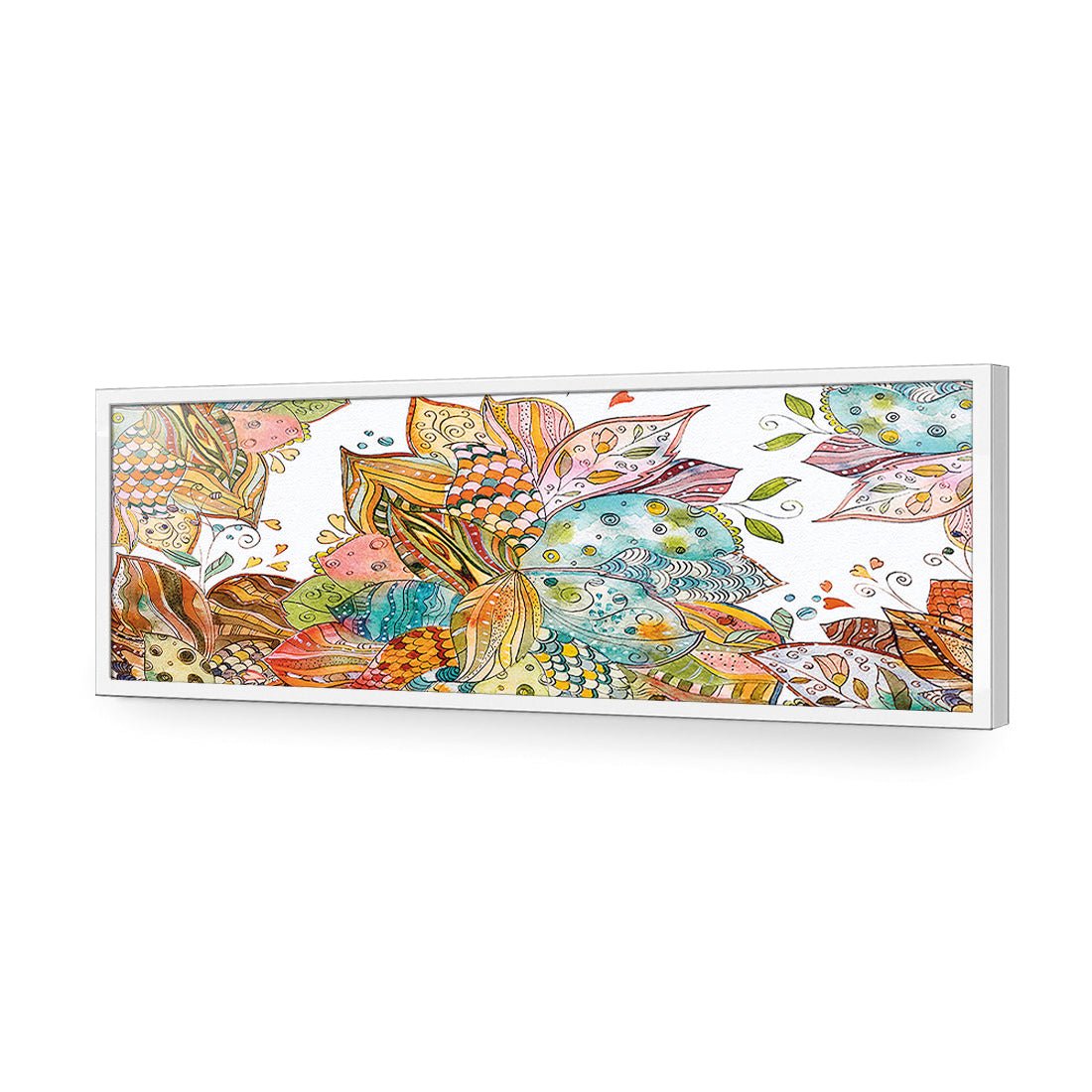 Leaf Relief (long) - Wall Art Designs - 2512_AL_H WAD_AP - 030 - EDG_90x30_S - 2538 - WHT