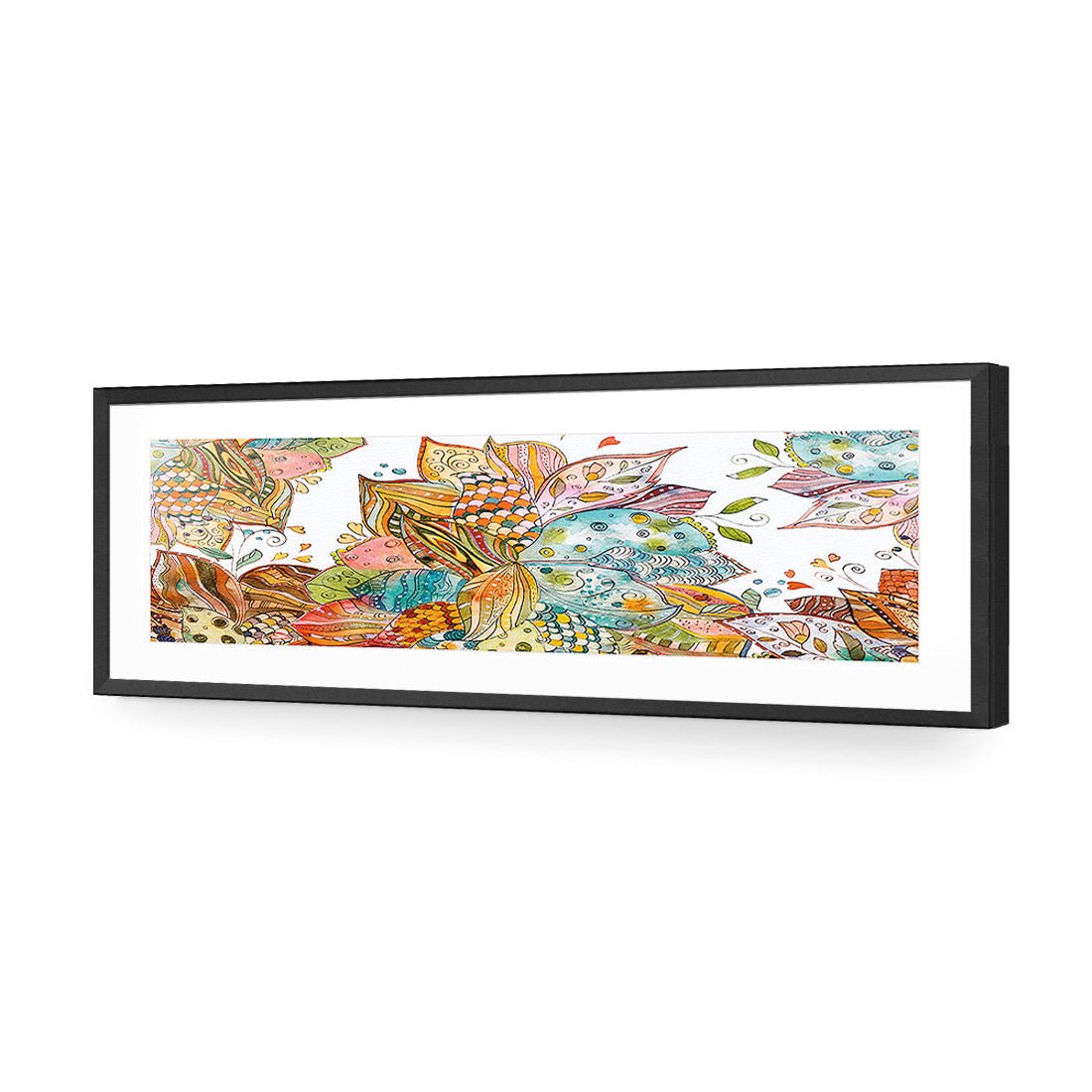 Leaf Relief (long) - Wall Art Designs - 2512_AL_H WAD_AP - 030 - MAT_90x30_S - 2538 - BLK