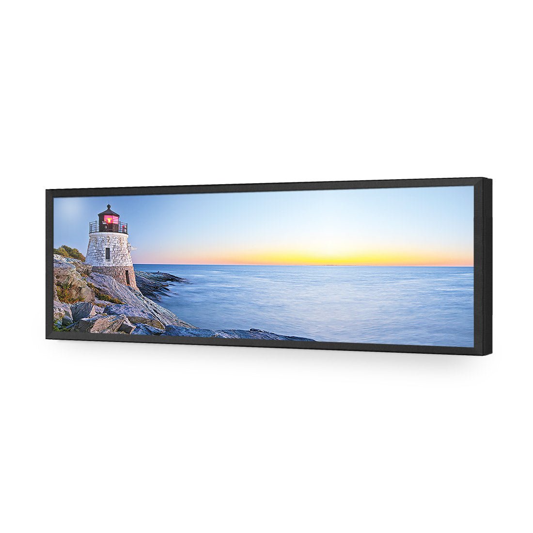 Lighthouse at Sunset (Long) - Wall Art Designs - 1179_AL_H WAD_AP - 030 - EDG_90x30_S - 2538 - BLK