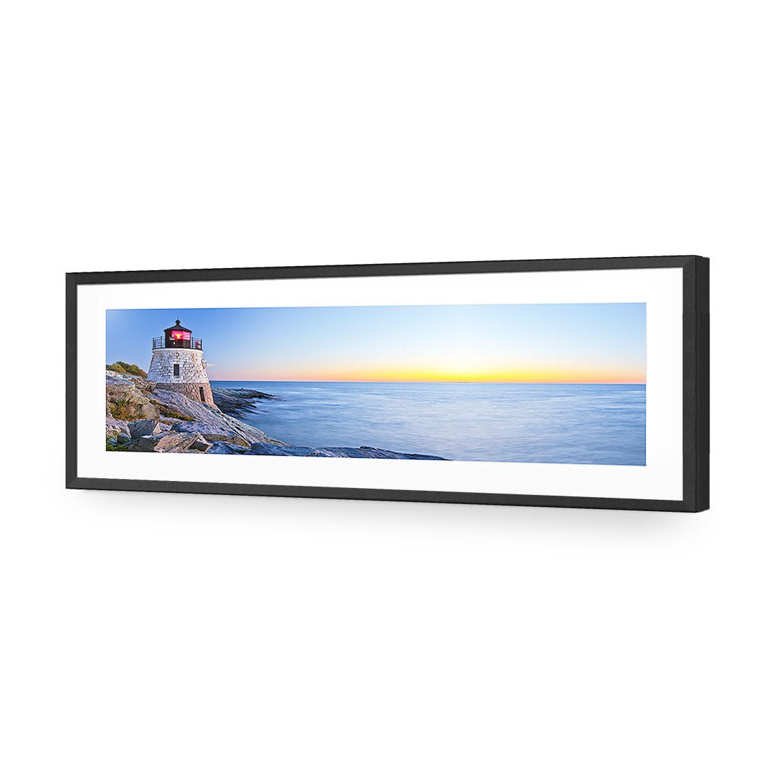 Lighthouse at Sunset (Long) - Wall Art Designs - 1179_AL_H WAD_AP - 030 - MAT_90x30_S - 2538 - BLK