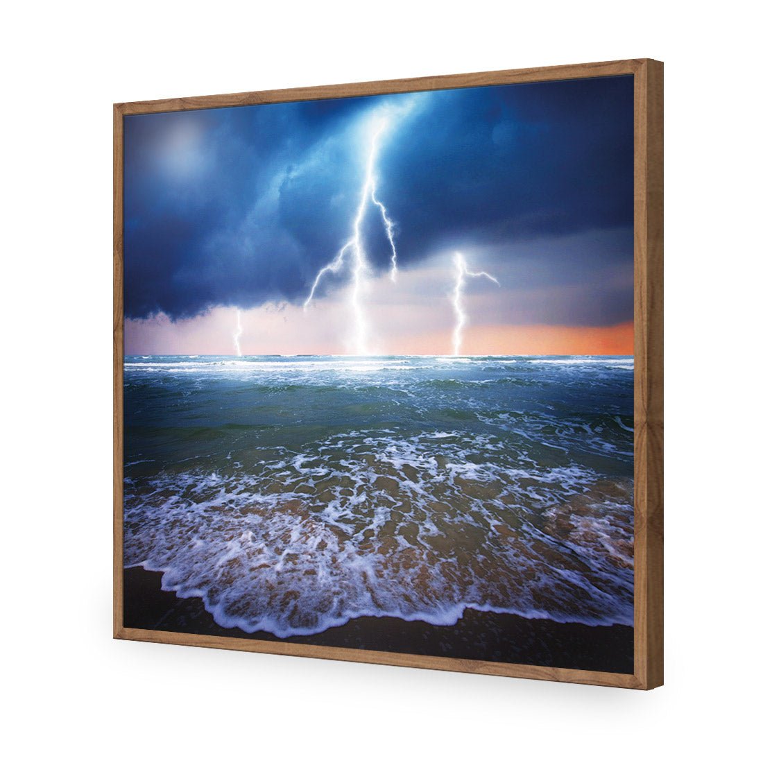 Lightning Beach (square) - Wall Art Designs - 1229_AS_Q WAD_AP - 030 - EDG_37x37_S - 2538 - NAT