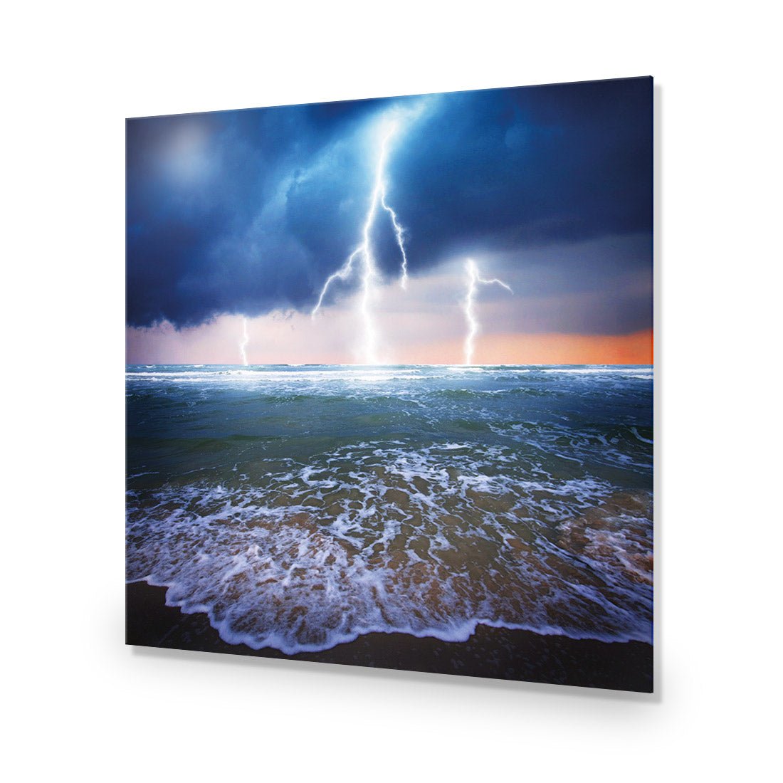 Lightning Beach (square) - Wall Art Designs - 1229_AS_Q WAD_AP - 030 - EDG_37x37_NONE