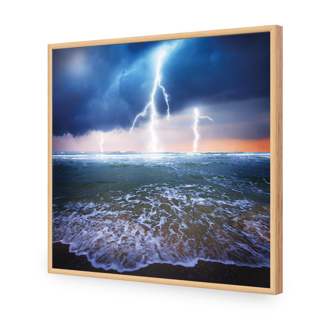 Lightning Beach (square) - Wall Art Designs - 1229_AS_Q WAD_AP - 030 - EDG_37x37_S - 2538 - OAK