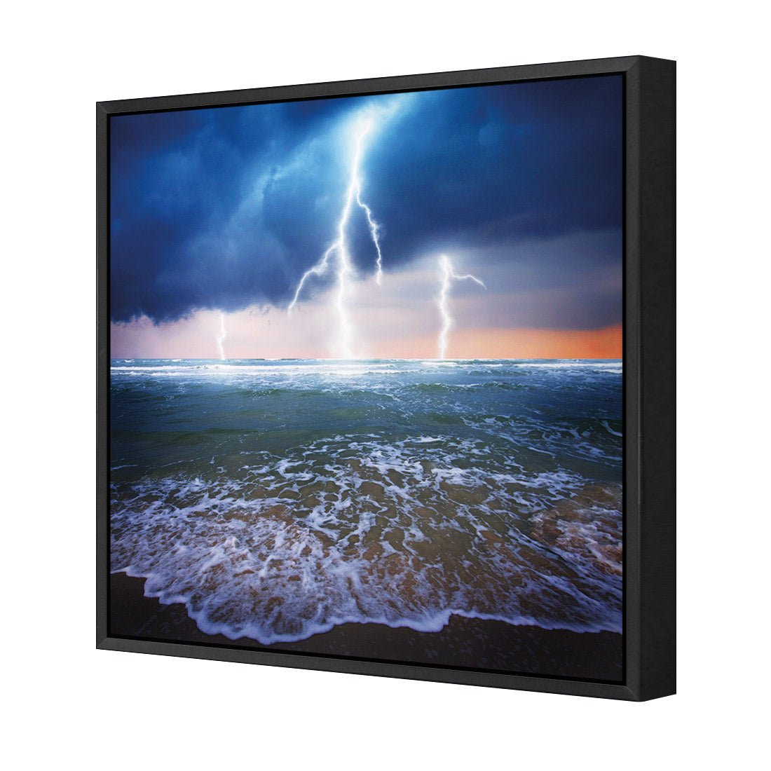 Lightning Beach (square) - Wall Art Designs - 1229_AS_Q WAD_CP - MPY - 260 - M - S - S_37x37_S - 1550 - BLK