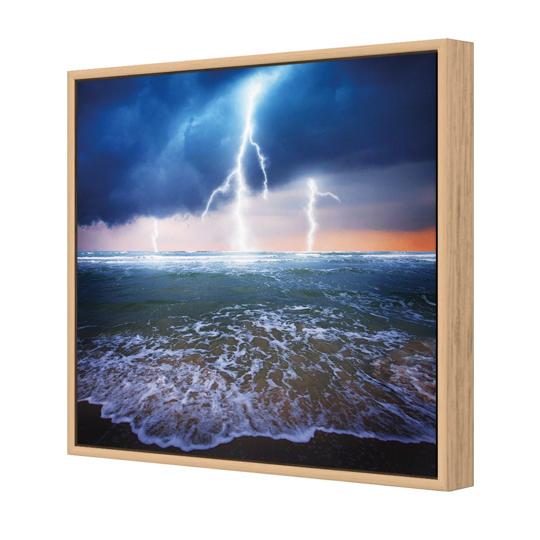 Lightning Beach (square) - Wall Art Designs - 1229_AS_Q WAD_CP - MPY - 260 - M - S - S_37x37_S - 1550 - OAK