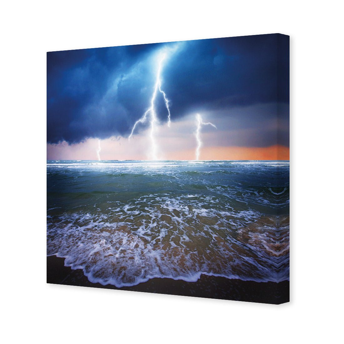 Lightning Beach (square) - Wall Art Designs - 1229_AS_Q WAD_CP - MPY - 260 - M - S - S_37x37_NONE