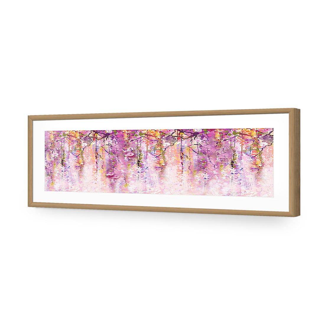 Lilac Dream, Long | Standard Acrylic | Flat Frame With Border | Oak