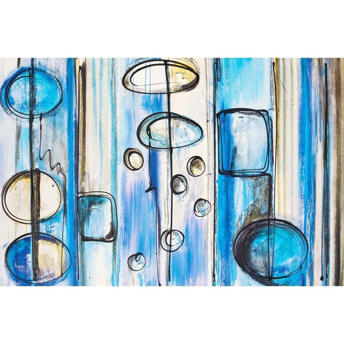 Line Up, Blue with Enhanced black - Wall Art Designs - 216_BR_H WAD_CP - MPY - 260 - M - S - S_45x30_NONE
