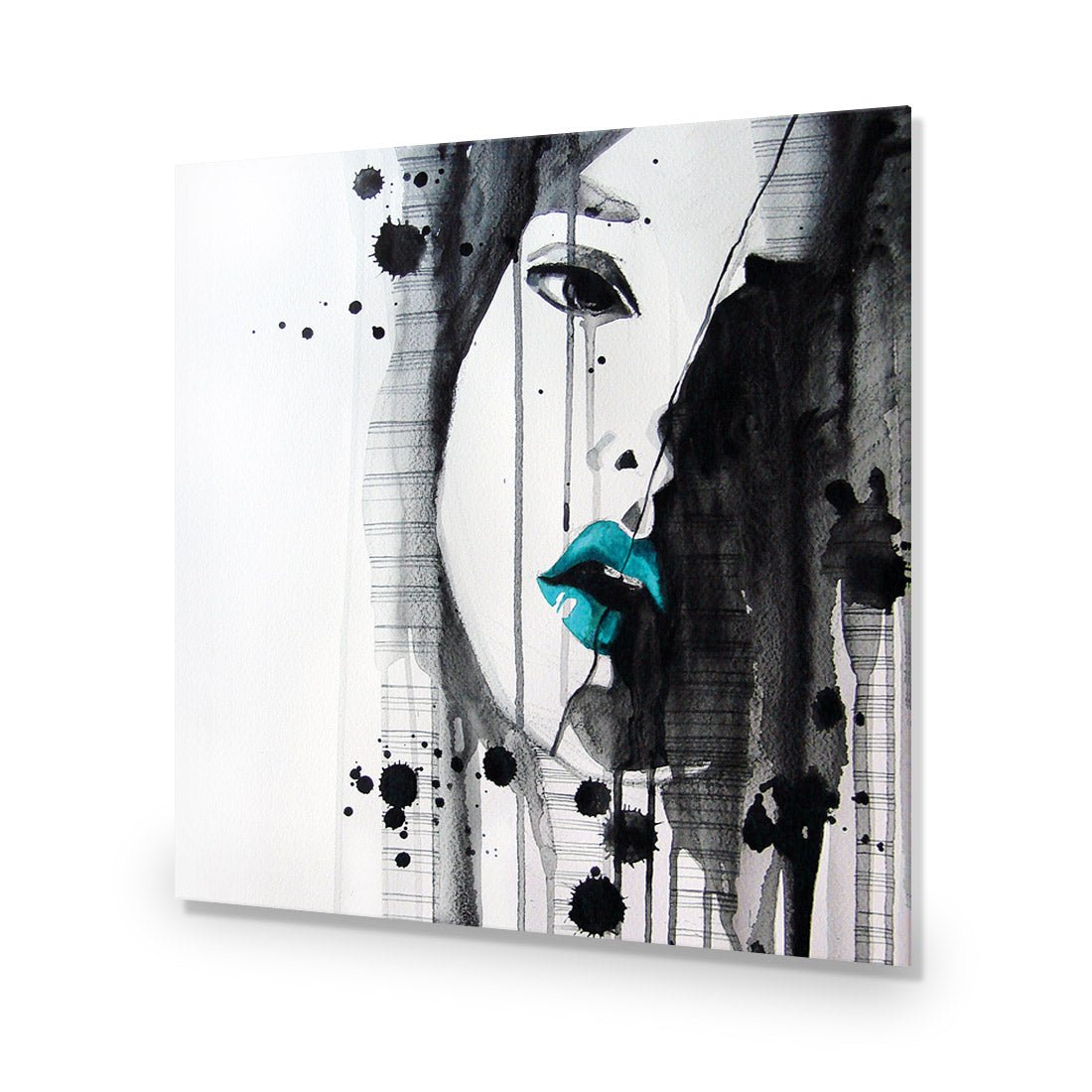 Lippy Lady Teal (square) - Wall Art Designs - 1628_DS_Q WAD_AP - 030 - EDG_37x37_NONE