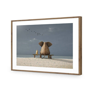 Little And Large | Standard Acrylic | Flat Frame With Border | Natural