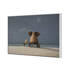 Little And Large | Standard Canvas | Floating Frame | White