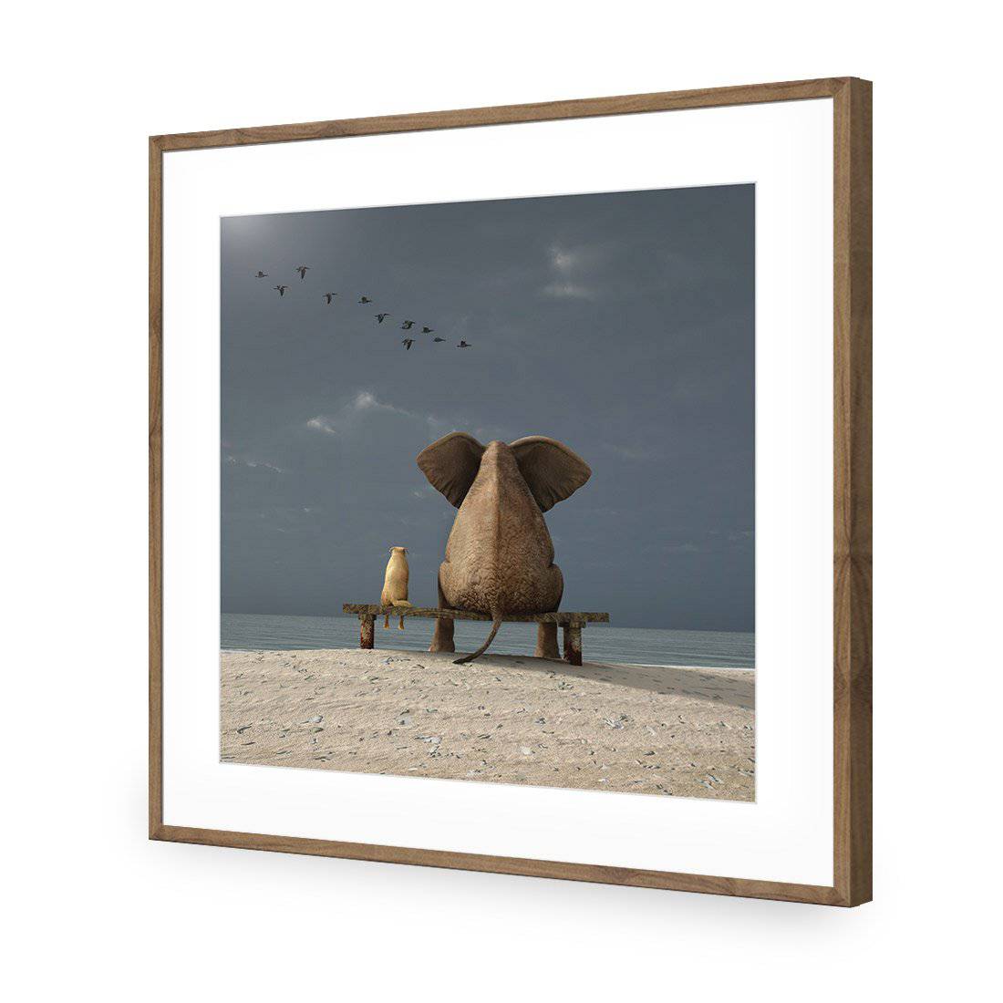 Little And Large, Square | Standard Acrylic | Flat Frame With Border | Natural