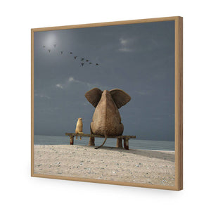 Little And Large, Square | Standard Acrylic | Flat Frame No Border | Oak