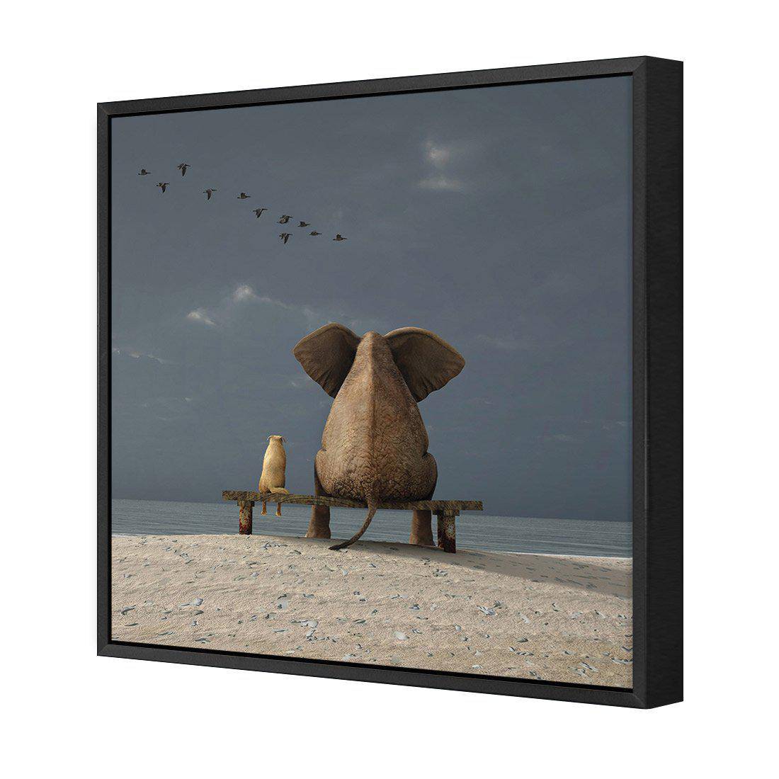 Little And Large, Square | Standard Canvas | Floating Frame | Black