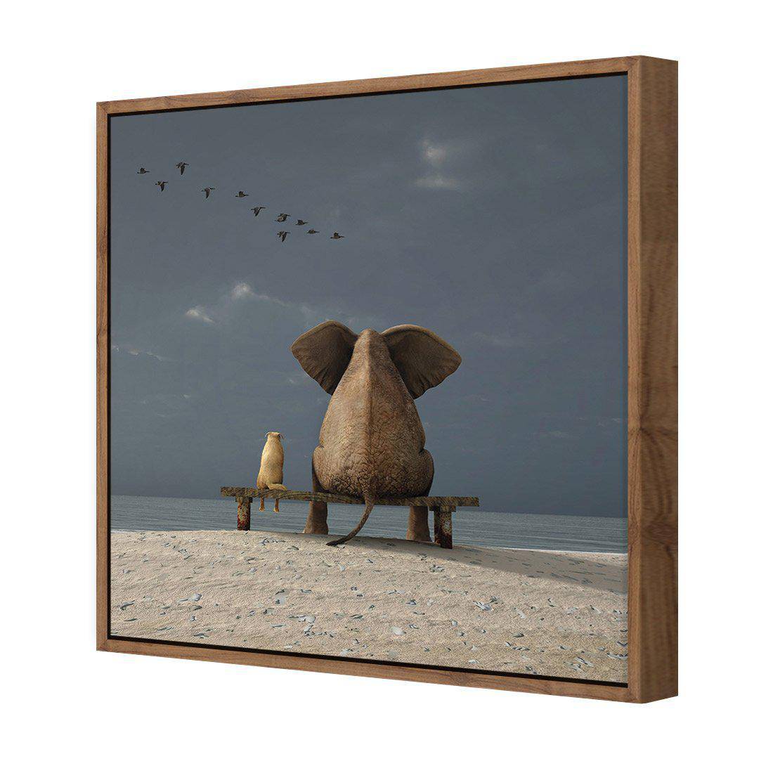 Little And Large, Square | Standard Canvas | Floating Frame | Natural