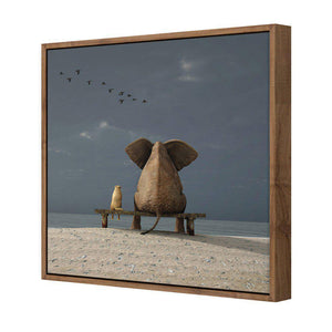Little And Large, Square | Standard Canvas | Floating Frame | Natural