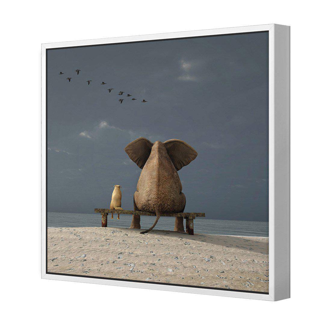 Little And Large, Square | Standard Canvas | Floating Frame | White