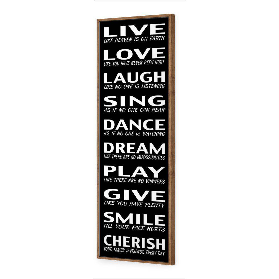 Live To Cherish, B&W Canvas Art - Wall Art Designs - 136_AL_V WAD_CP - MPY - 260 - M - S - S_60x20_S - 1550 - NAT