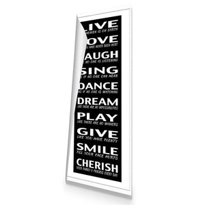 Live To Cherish, B&W | Standard Canvas | No Frame | Rolled Canvas