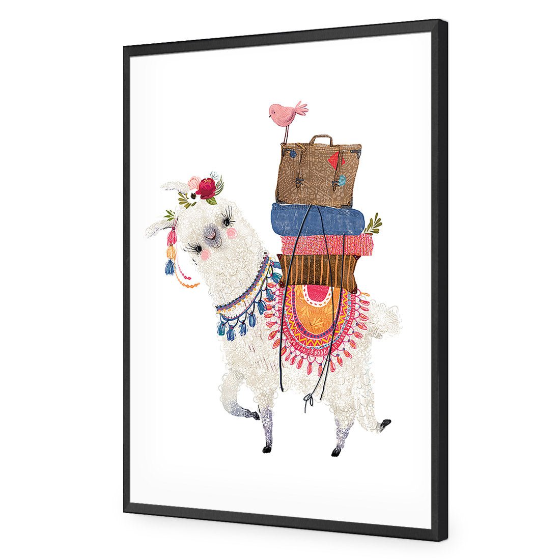 Llama Ride - Wall Art Designs - 3528_AR_V WAD_AP - 030 - EDG_45x30_S - 2538 - BLK