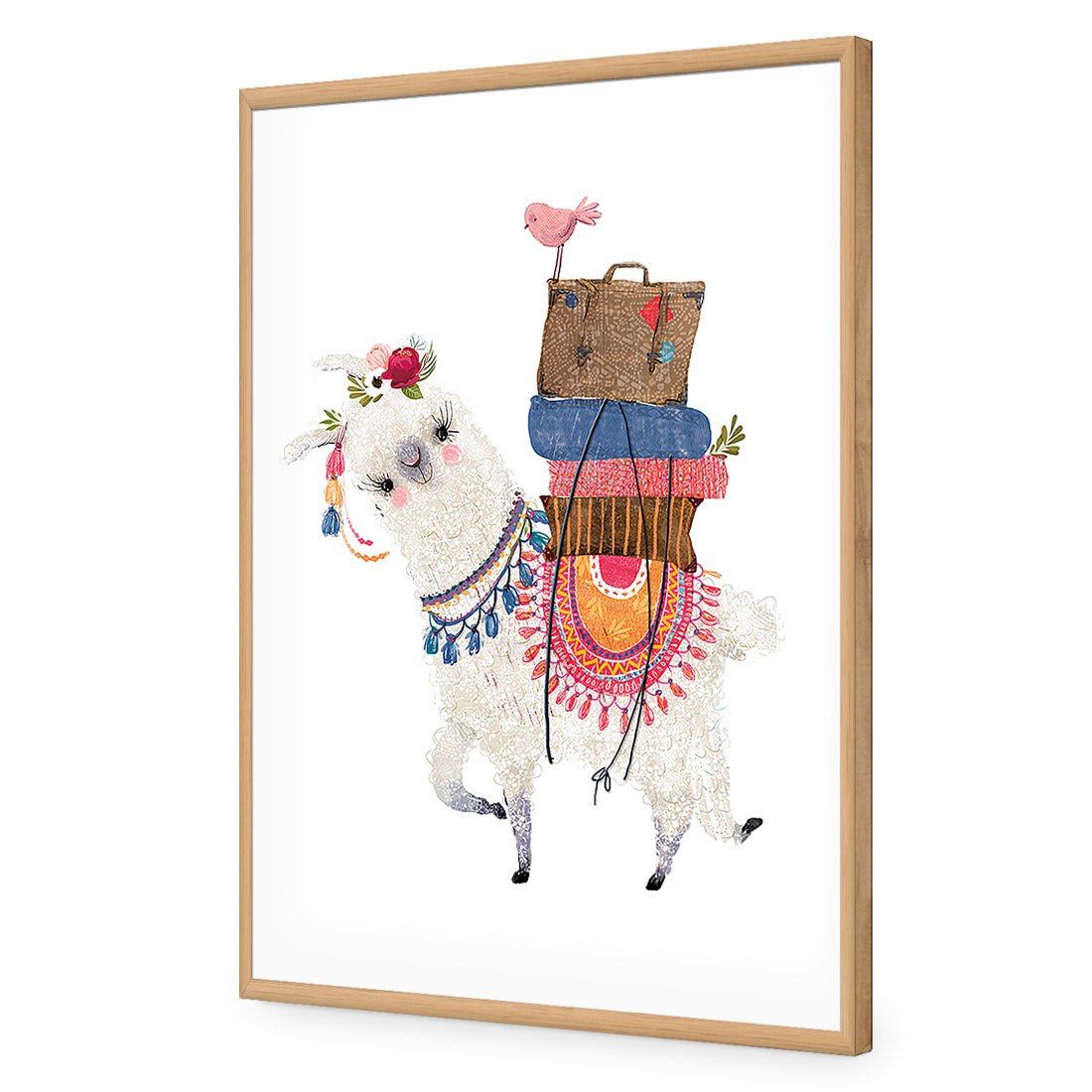 Llama Ride - Wall Art Designs - 3528_AR_V WAD_AP - 030 - EDG_45x30_S - 2538 - OAK