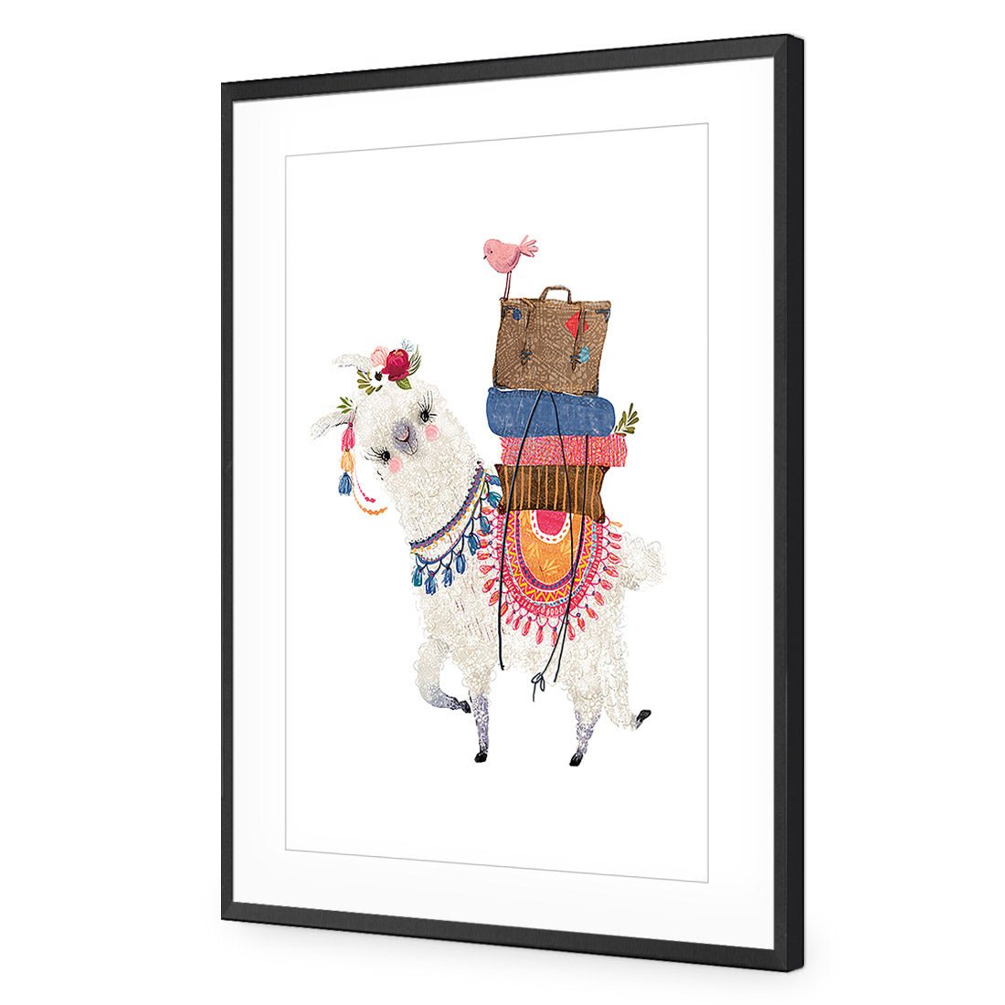 Llama Ride - Wall Art Designs - 3528_AR_V WAD_AP - 030 - MAT_45x30_S - 2538 - BLK