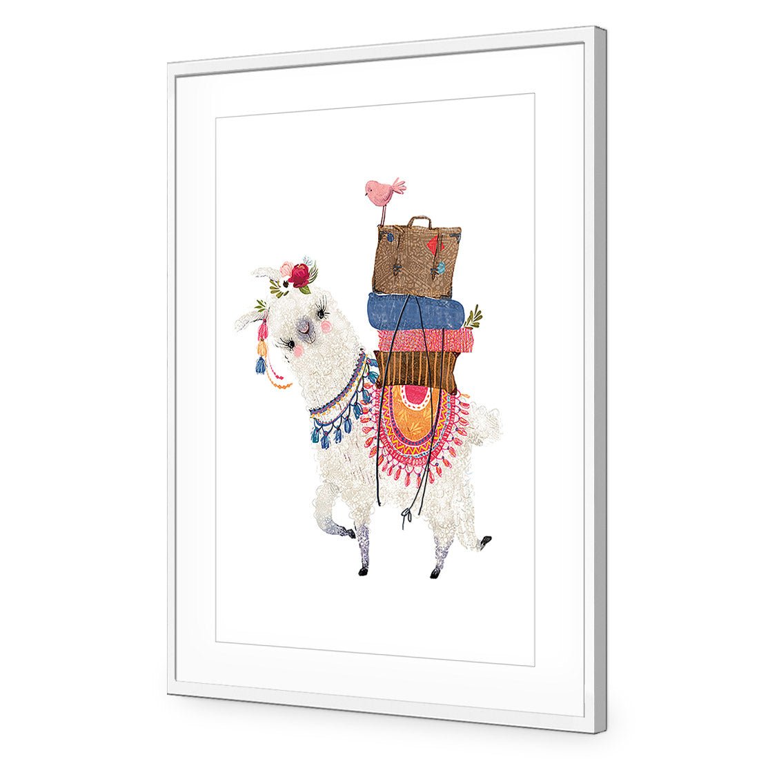 Llama Ride - Wall Art Designs - 3528_AR_V WAD_AP - 030 - MAT_45x30_S - 2538 - WHT