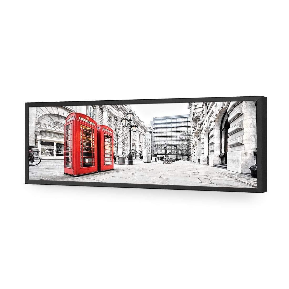 London Red Phone Booths (long) - Wall Art Designs - 1139_AL_H WAD_AP - 030 - EDG_90x30_S - 2538 - BLK