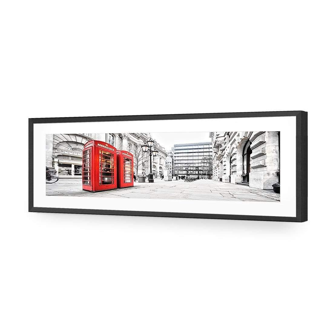 London Red Phone Booths (long) - Wall Art Designs - 1139_AL_H WAD_AP - 030 - MAT_90x30_S - 2538 - BLK