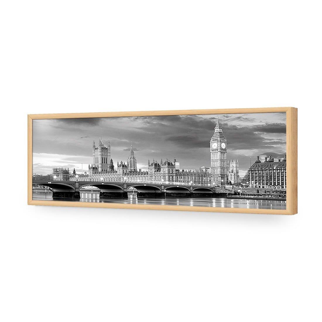 London River Reflections, Black and White (long) - Wall Art Designs - 162_BL_H WAD_AP - 030 - EDG_90x30_S - 2538 - OAK