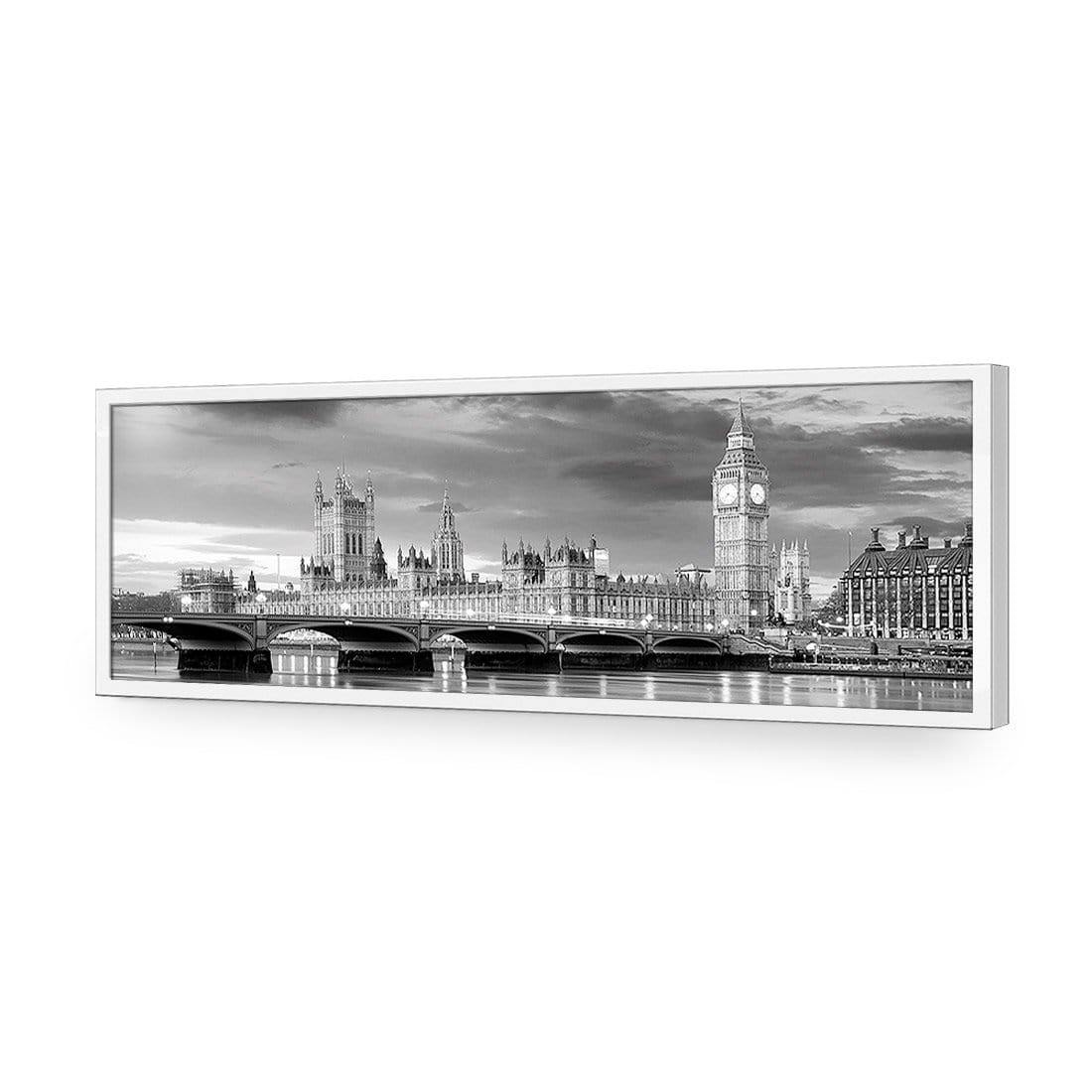 London River Reflections, Black and White (long) - Wall Art Designs - 162_BL_H WAD_AP - 030 - EDG_90x30_S - 2538 - WHT