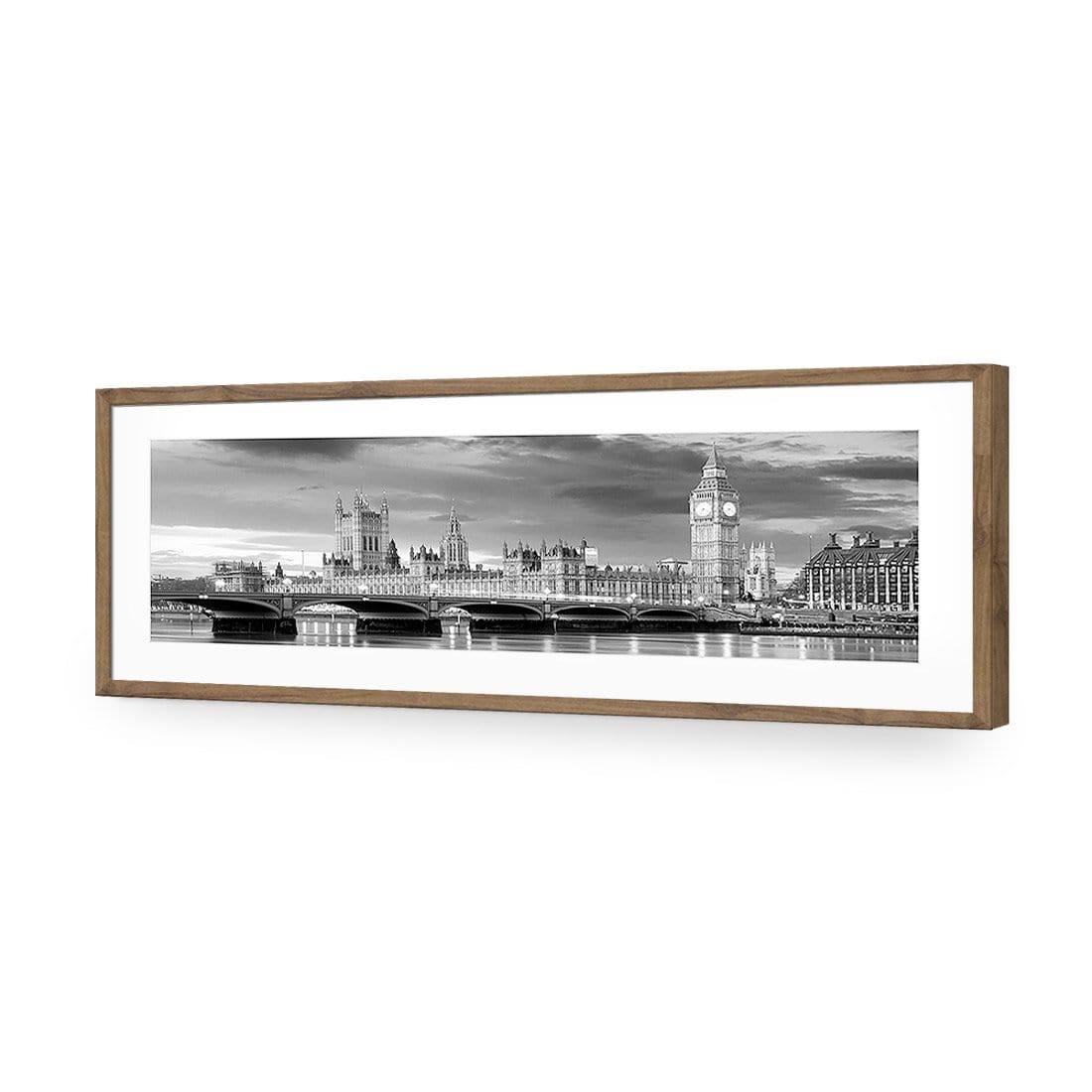 London River Reflections, Black and White (long) - Wall Art Designs - 162_BL_H WAD_AP - 030 - MAT_90x30_S - 2538 - NAT