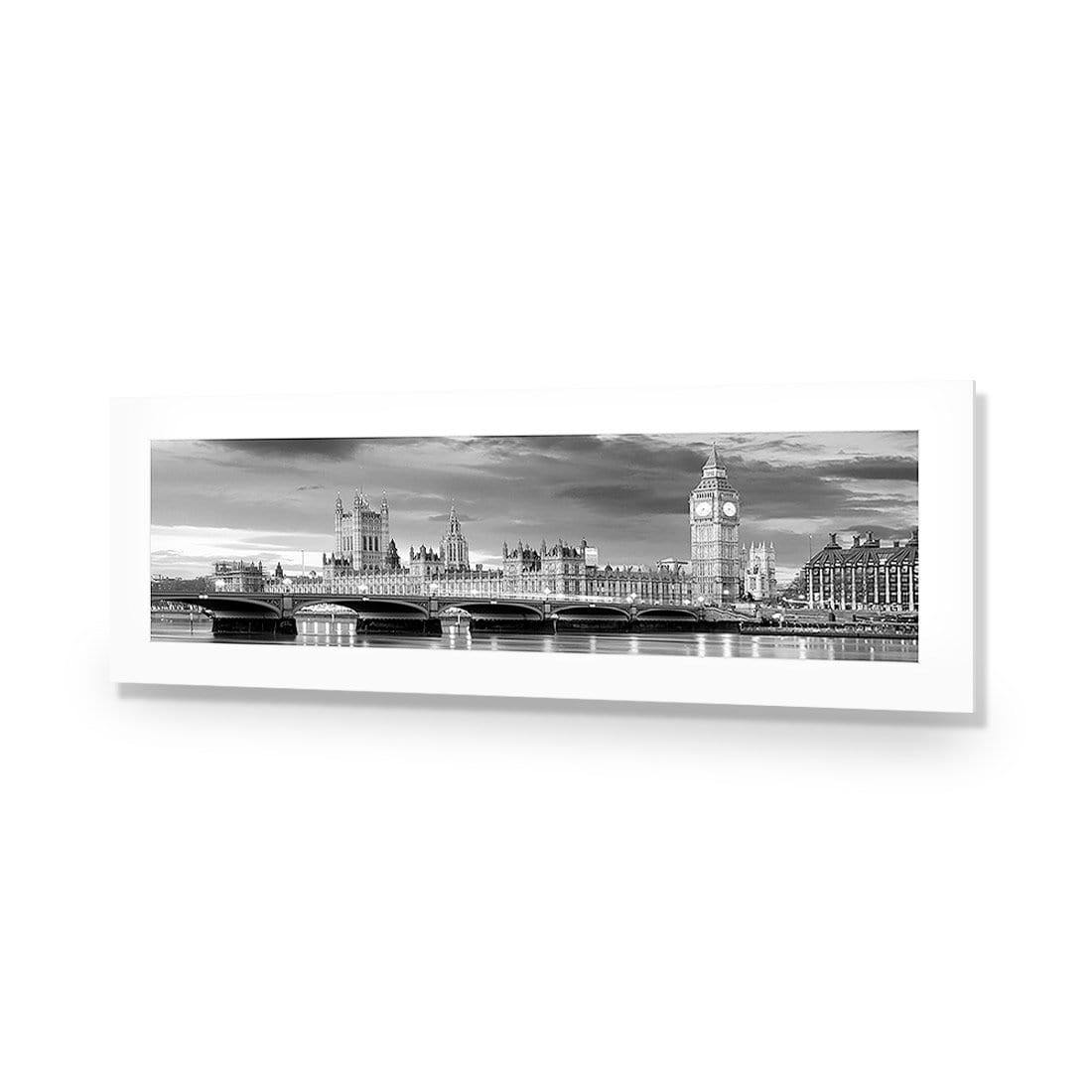 London River Reflections, Black and White (long) - Wall Art Designs - 162_BL_H WAD_AP - 030 - MAT_90x30_NONE