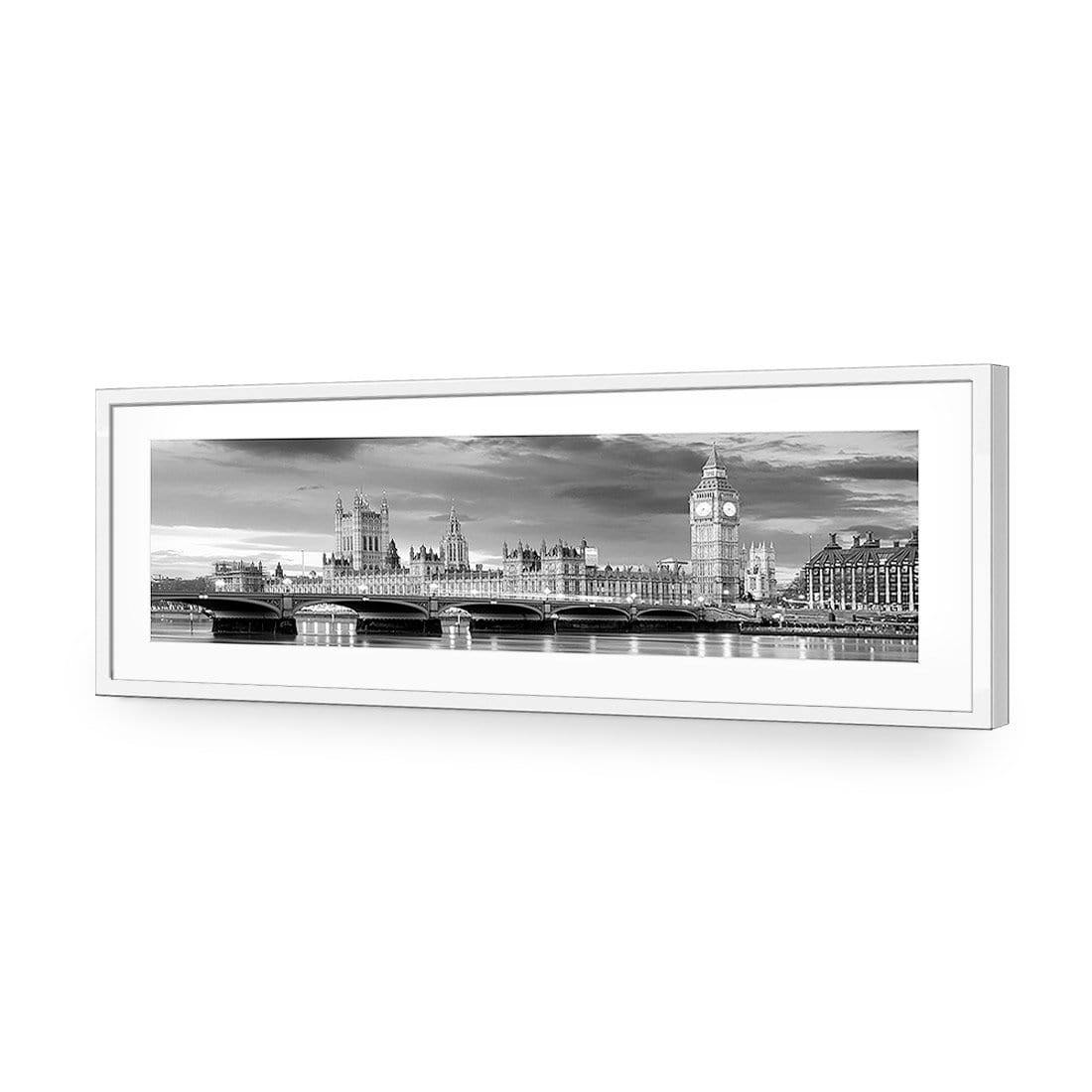 London River Reflections, Black and White (long) - Wall Art Designs - 162_BL_H WAD_AP - 030 - MAT_90x30_S - 2538 - WHT