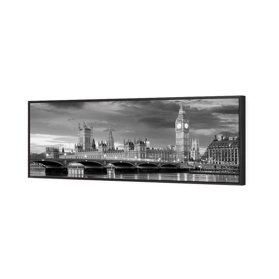 London River Reflections, Black and White (long) - Wall Art Designs - 162_BL_H WAD_CP - MPY - 260 - M - S - S_60x20_S - 1550 - BLK