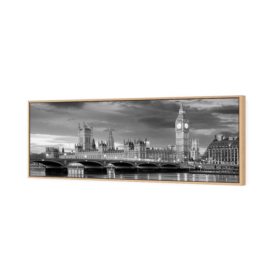 London River Reflections, Black and White (long) - Wall Art Designs - 162_BL_H WAD_CP - MPY - 260 - M - S - S_60x20_S - 1550 - OAK