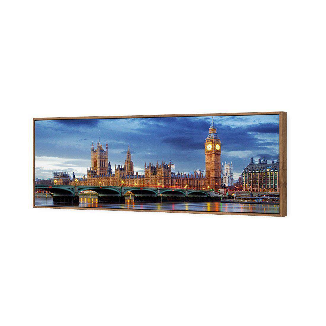 London River Reflections | Standard Canvas | Floating Frame | Natural