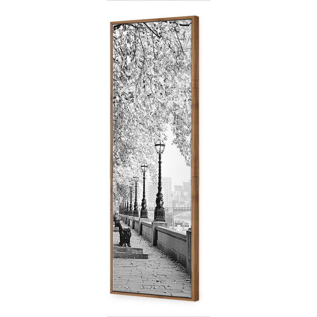 London Riverwalk, B&W Long Canvas Art - Wall Art Designs - 1244_AL_V WAD_CP - MPY - 260 - M - S - S_60x20_S - 1550 - NAT